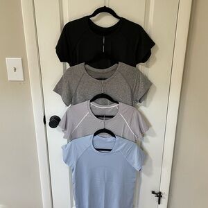 Bundle lululemon Swifty Tech Short Sleeve tops, Size 10.